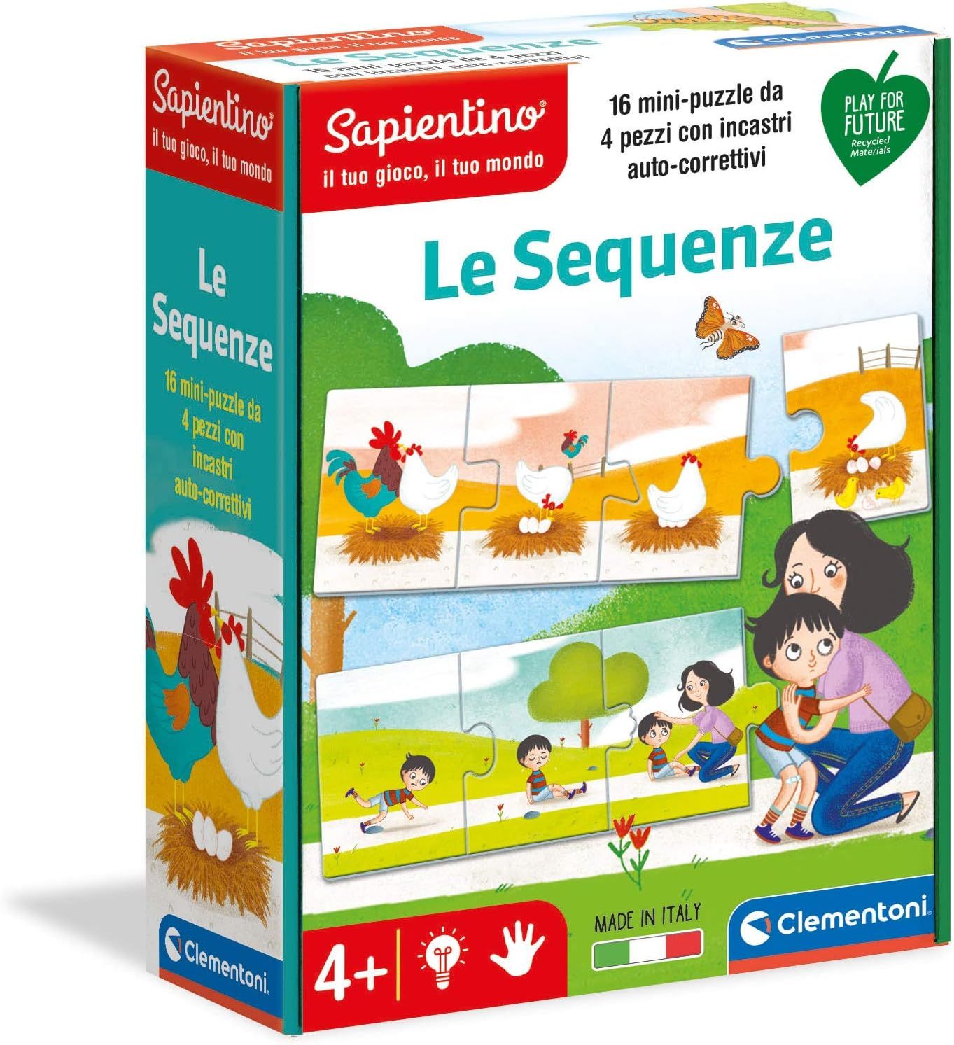 SAPIENTINO PIÙ - SCOPRIAMO IL MONDO PUZZLE BAMBINI GEOGRAFIA: con