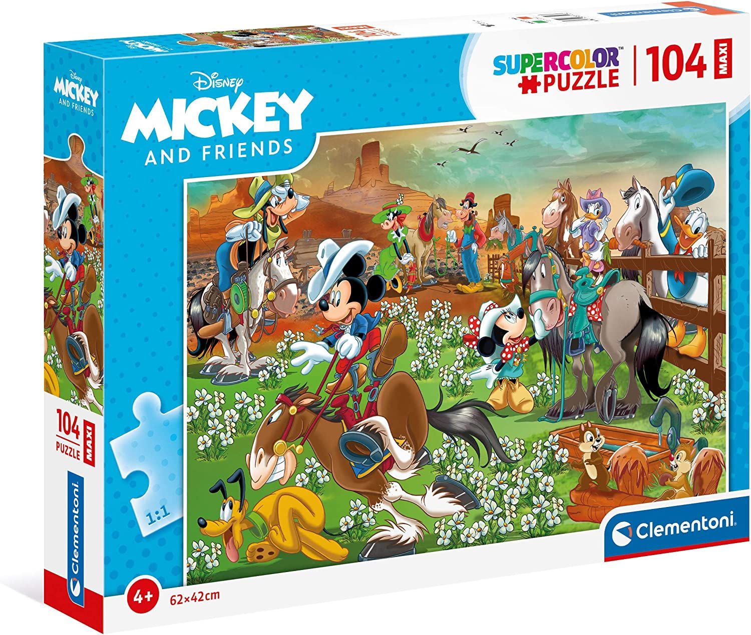 Puzzle super color Mickey and friends 104 pezzi